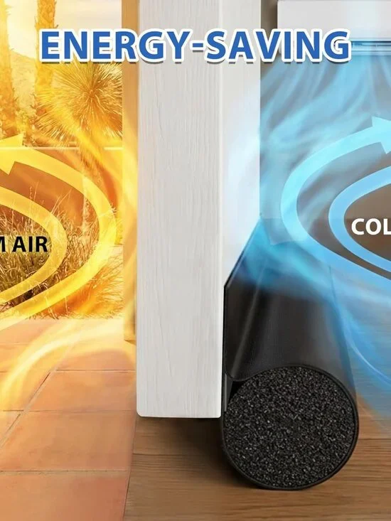 Door Draft Stopper 36 Inch Black Adjustable Door Draft Blocker Front Door Draft - Picture 3 of 8